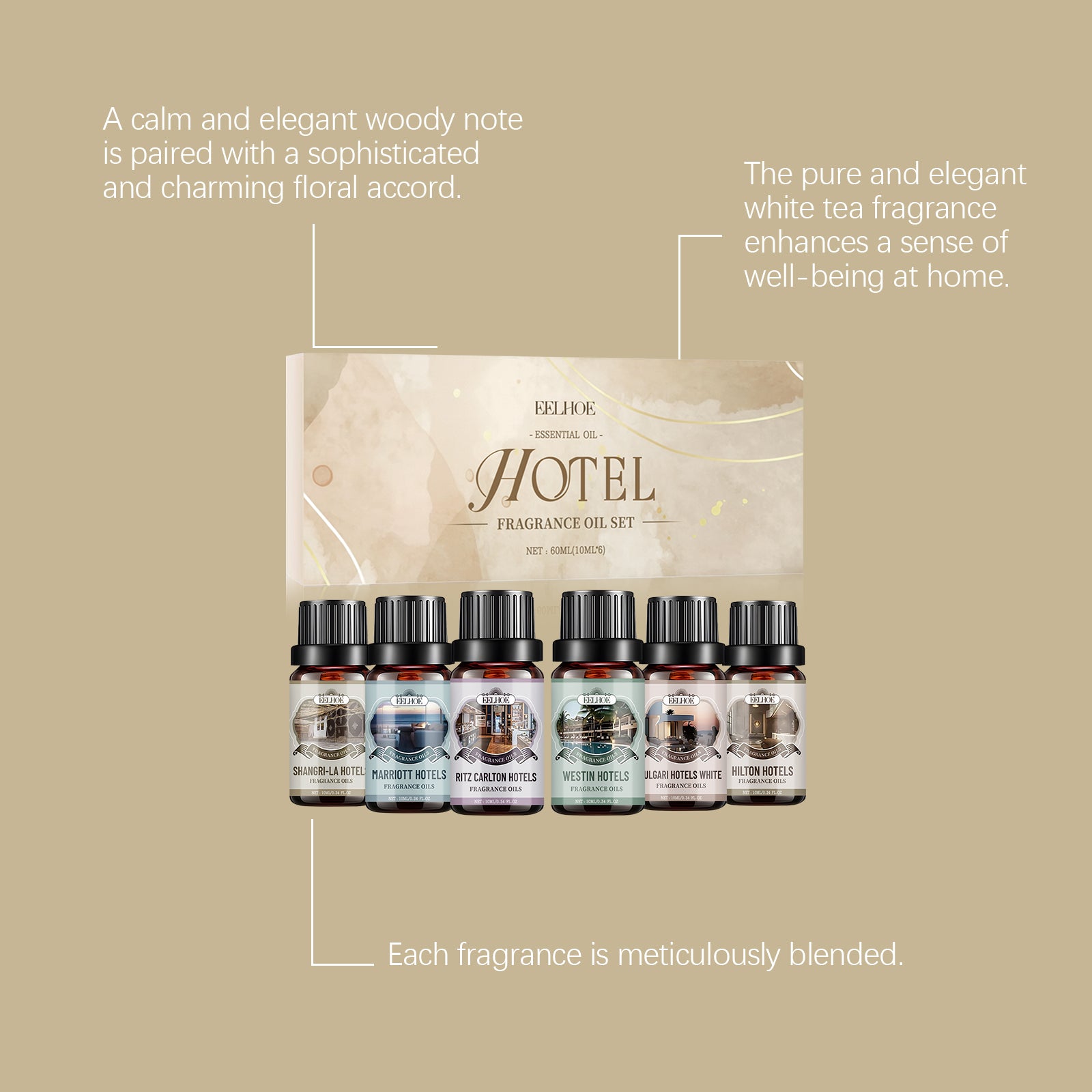 Hotel Fragrance Oil Set, 6 Pack Premium Scented Oils For Diffuser, Candle Making & Room…