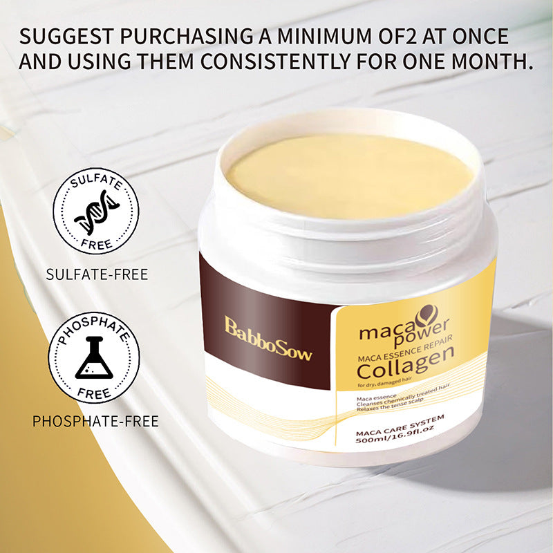 Moisturizing Collagen Hair Mask Hydrating Soft Nourishment Cream Deep Cleansing Hair Ca…