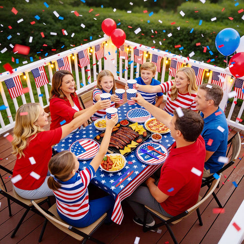 181Pcs 4th Of July 250th Anniversary Party Supplies Set Independence Day Red White Blue…