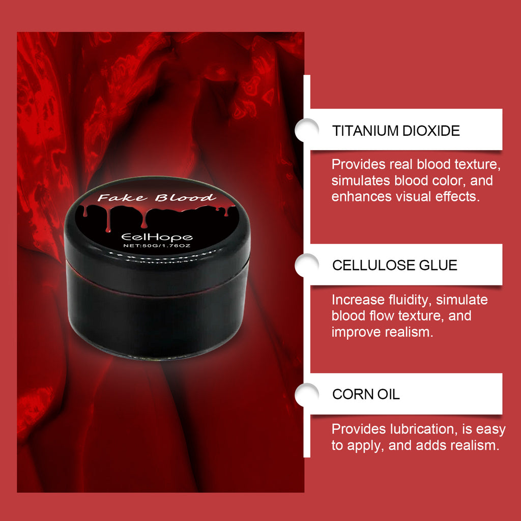 Fake Blood Gel, Halloween Realistic Fake Blood Makeup For Cosplay, Zombie Vampire SFX M…