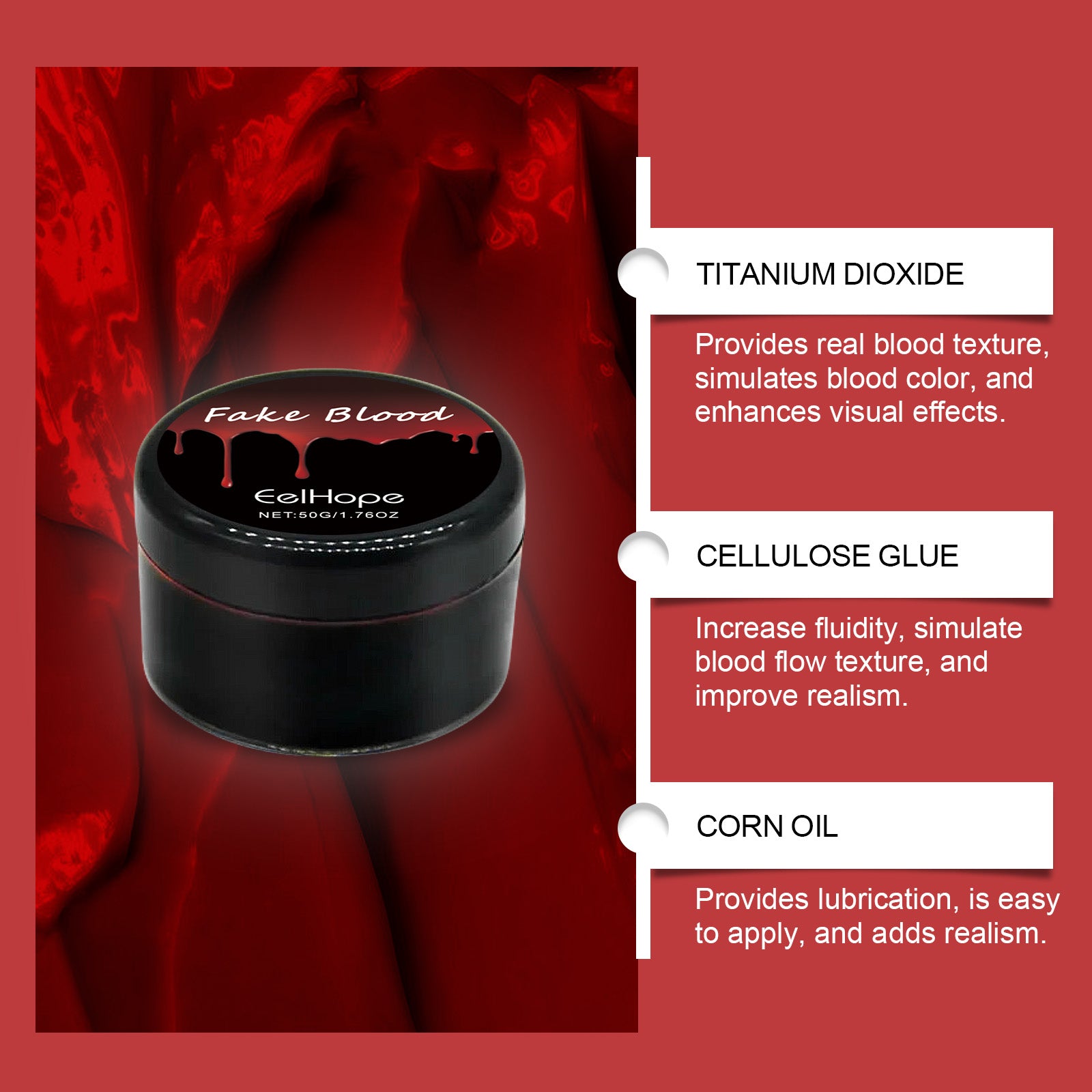 Fake Blood Gel, Halloween Realistic Fake Blood Makeup For Cosplay, Zombie Vampire SFX M…