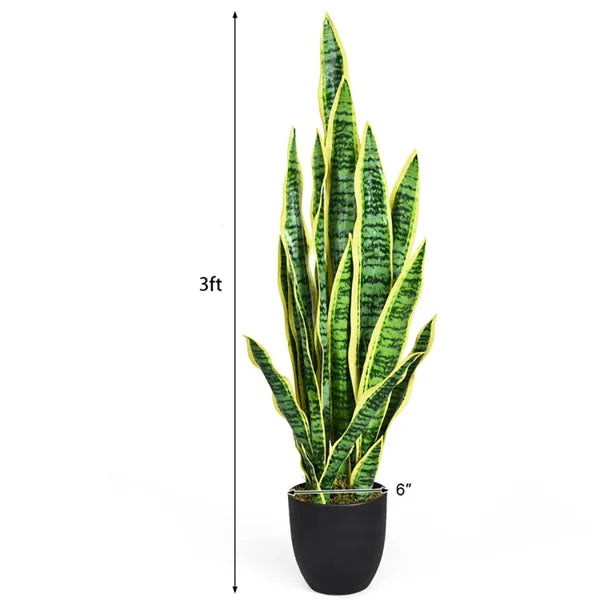 1PC 35.5 Inches Indoor And Outdoor Decoration Fake Snake Plant Artificial Plant