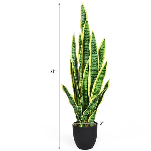 1PC 35.5 Inches Indoor And Outdoor Decoration Fake Snake Plant Artificial Plant