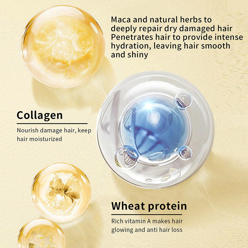 Moisturizing Collagen Hair Mask Hydrating Soft Nourishment Cream Deep Cleansing Hair Ca…