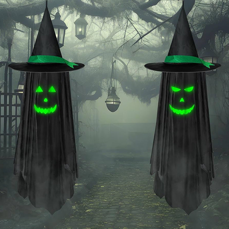 Halloween Ghost-Light-Up Wizard Hat Decorations