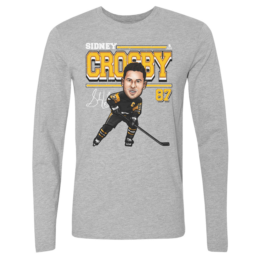 Sidney Crosby Pittsburgh Cartoon WHT