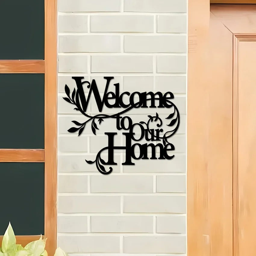 Vintage Farmhouse Metal Wall Sign Where Life Begins & Love Never Ends