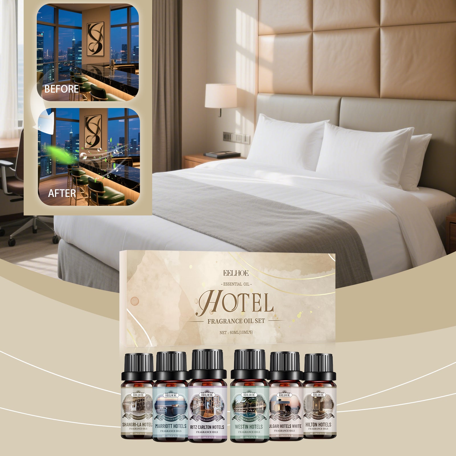 Hotel Fragrance Oil Set, 6 Pack Premium Scented Oils For Diffuser, Candle Making & Room…