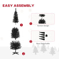 6 Artificial Pencil Christmas Tree, Slim Xmas Tree with 390 Realistic Branch Tips and P…