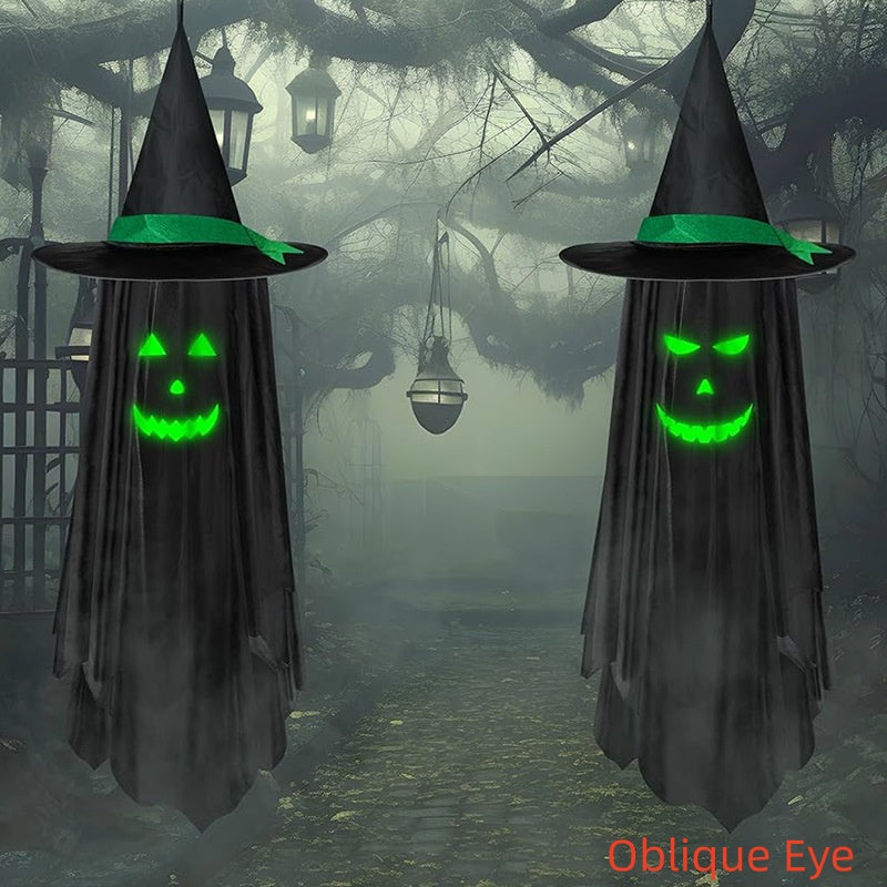 Halloween Ghost-Light-Up Wizard Hat Decorations
