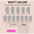 24 PCS Flower Diamond Butterfly Nail Art, Long Length Long Water Pipe Fake Nails,Square…