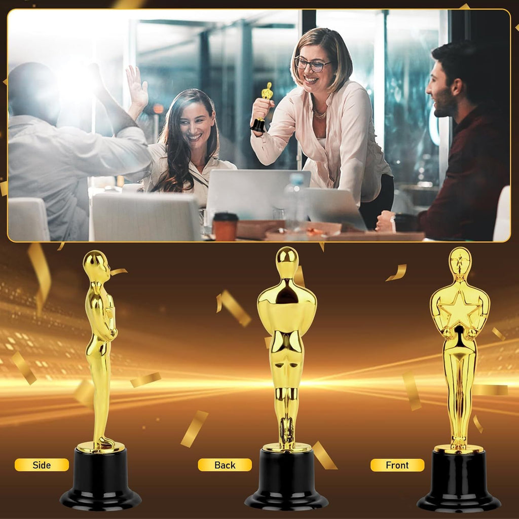 16-piece Set Of Golden Championship Trophies, Suitable For Children And Adults, Shiny A…