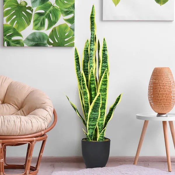 1PC 35.5 Inches Indoor And Outdoor Decoration Fake Snake Plant Artificial Plant