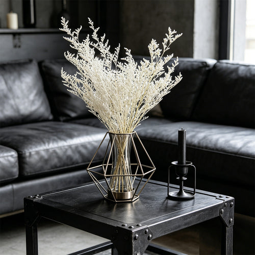 20 White Heart Grass Stems, Natural-Looking Artificial Plants, Decor For Vases, Wedding…
