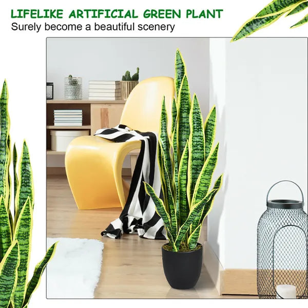 1PC 35.5 Inches Indoor And Outdoor Decoration Fake Snake Plant Artificial Plant