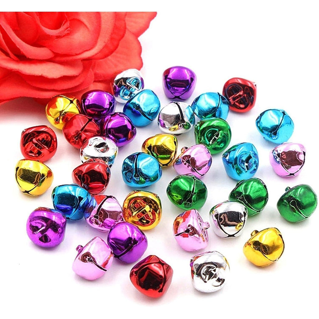 150 Small Bells For Crafts, Christmas Bells, Jingle Bells, Small Metal Bells With Red B…