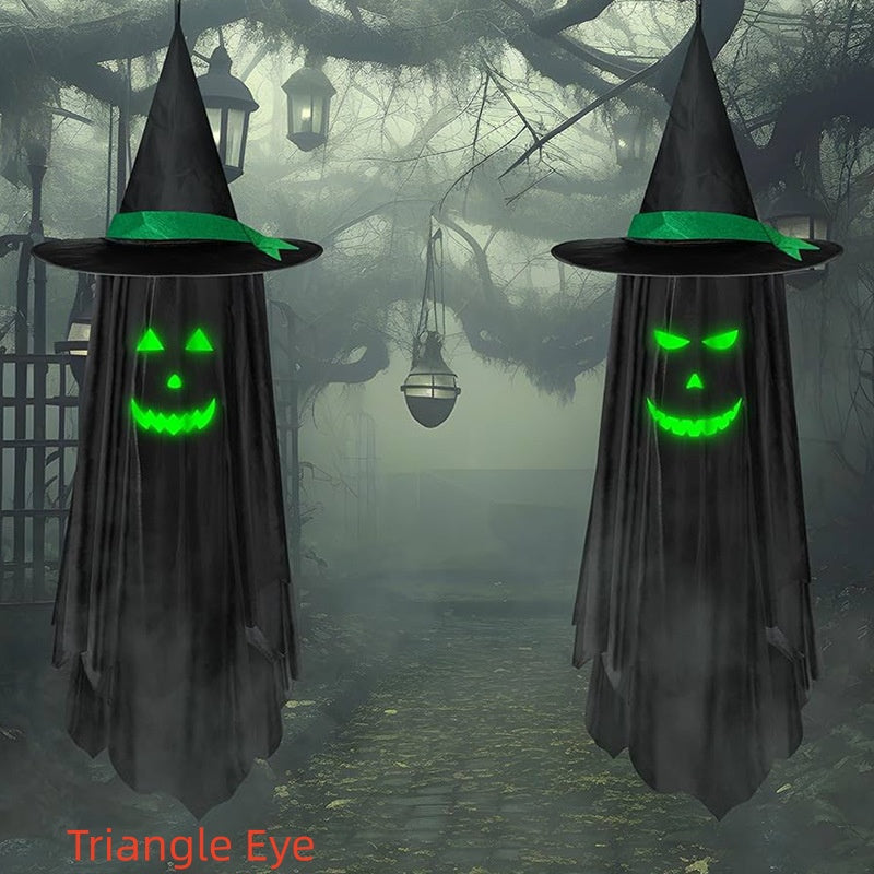 Halloween Ghost-Light-Up Wizard Hat Decorations