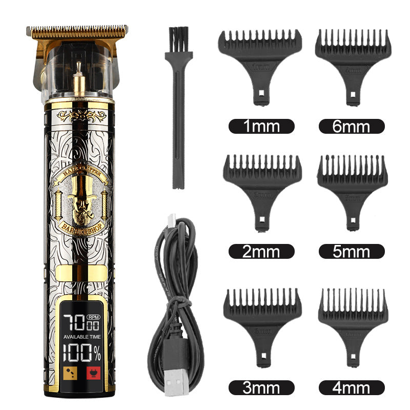 Hair Clipper Electric Electrical Hair Cutter Retro Oil Head Engraving