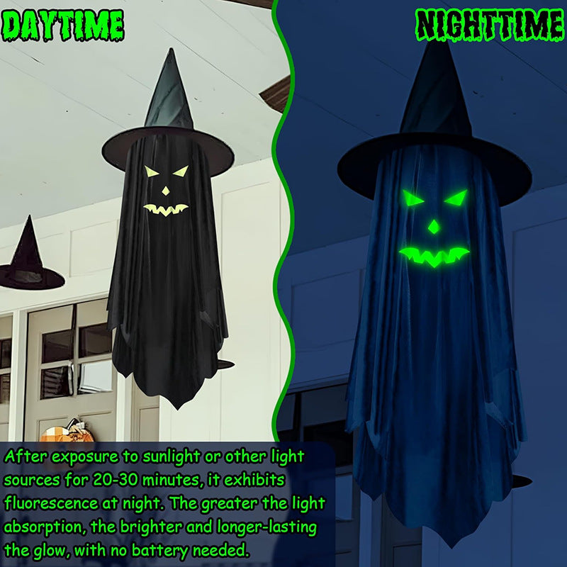 Halloween Ghost-Light-Up Wizard Hat Decorations