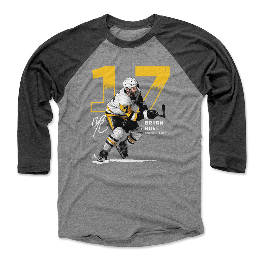 Bryan Rust Pittsburgh Outline WHT