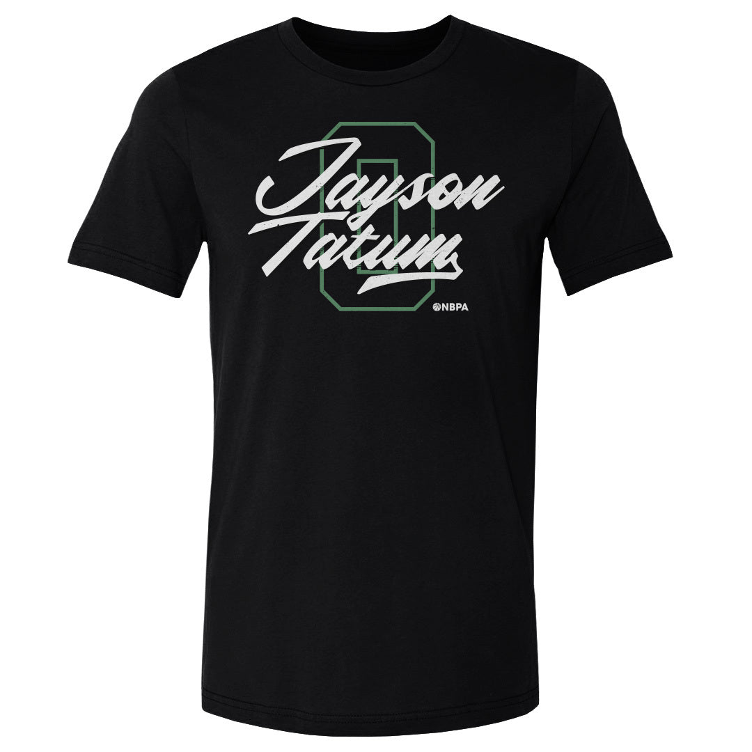 Jayson Tatum Boston Number Script WHT