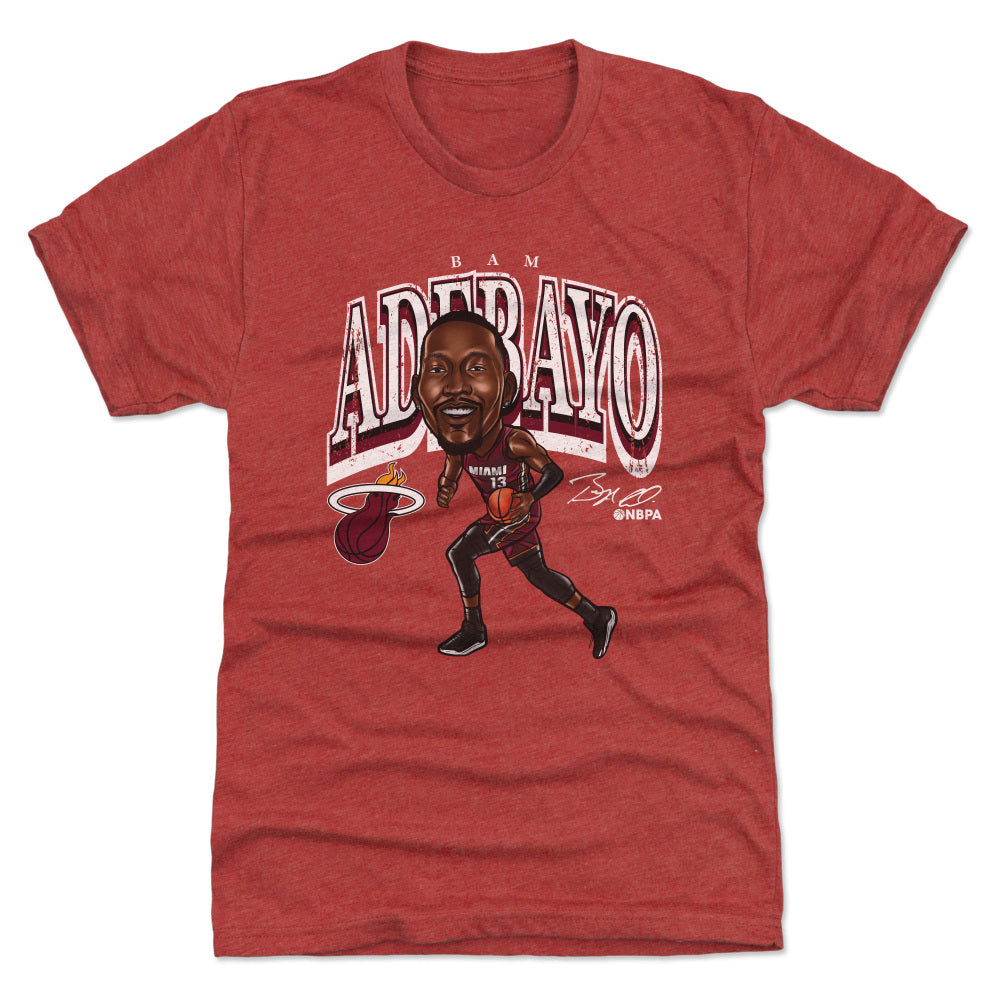 Bam Adebayo Miami Heat Cartoon WHT