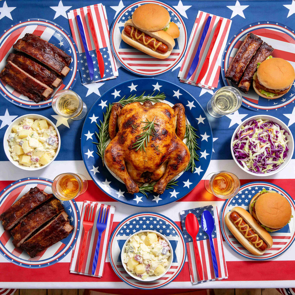 181Pcs 4th Of July 250th Anniversary Party Supplies Set Independence Day Red White Blue…