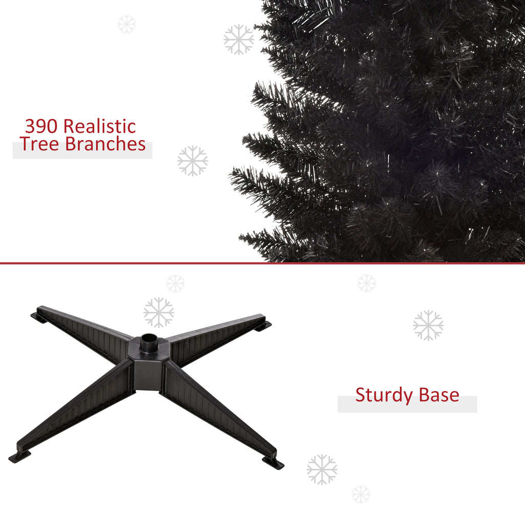 6 Artificial Pencil Christmas Tree, Slim Xmas Tree with 390 Realistic Branch Tips and P…