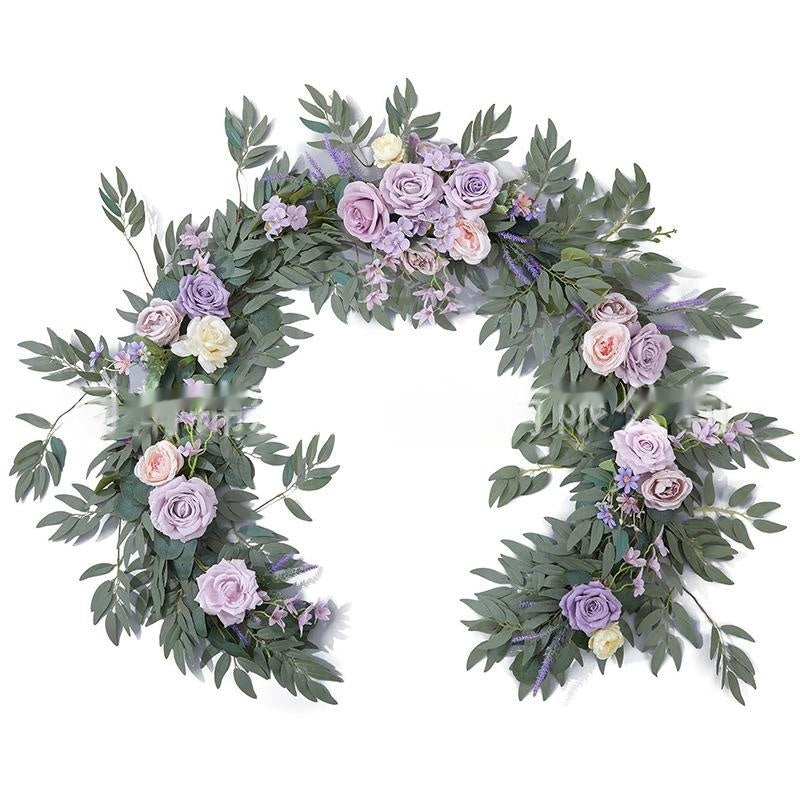 Eucalyptus Rose And Eucalyptus Flower Table And Chair Decoration Rattan