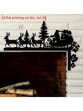 Christmas Metal Wall Art - 3D Santa Silhouette Wall Decor