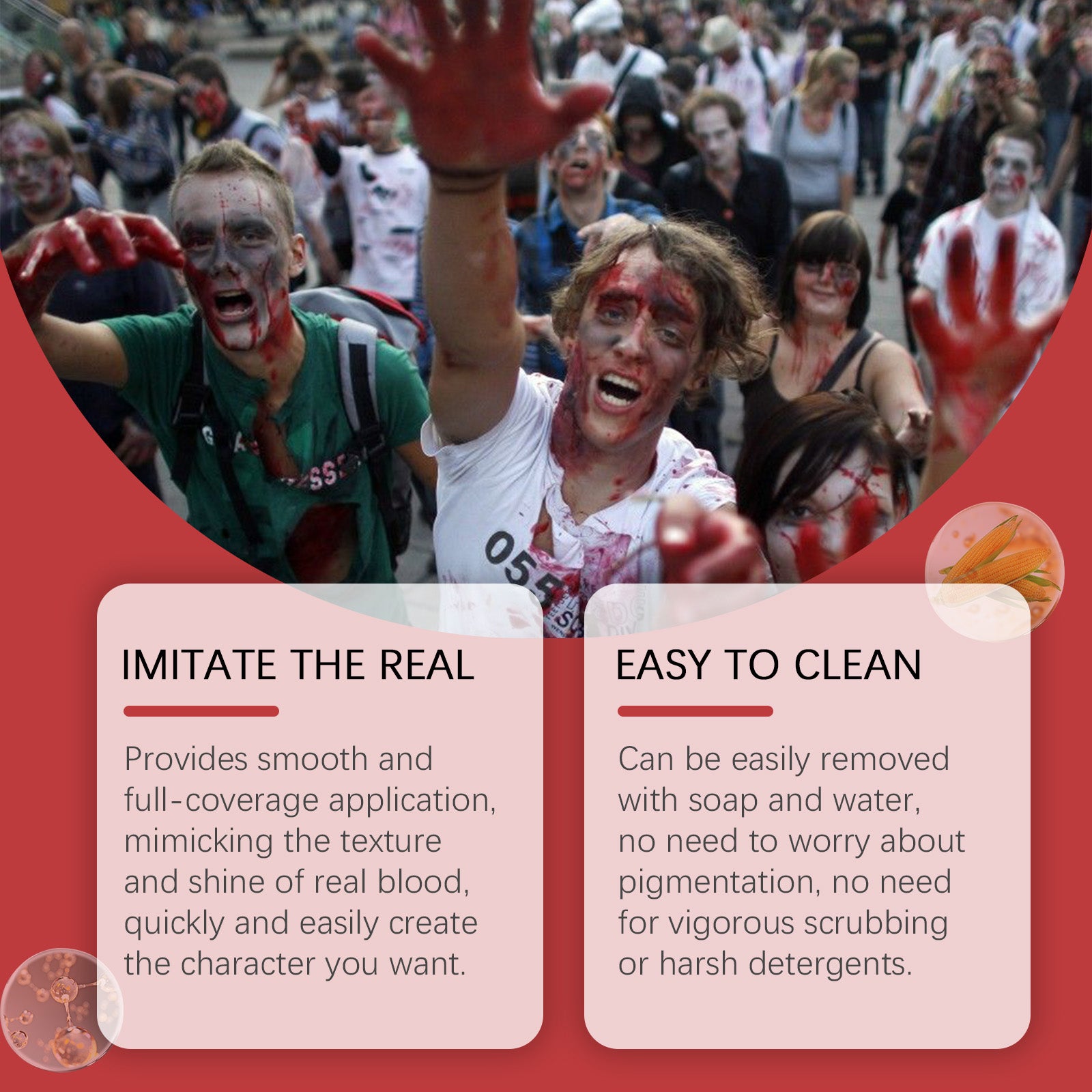 Fake Blood Gel, Halloween Realistic Fake Blood Makeup For Cosplay, Zombie Vampire SFX M…