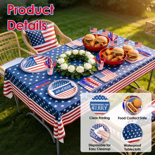 181Pcs 4th Of July 250th Anniversary Party Supplies Set Independence Day Red White Blue…