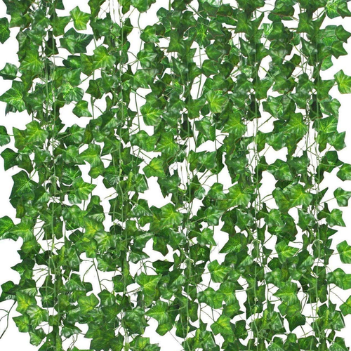 12 Pack Fake Vines For Room Decor Artificial With Clip Green Flowers
